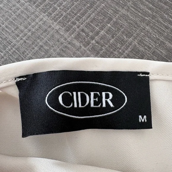 White Halter Collared Button-Front Top - Picture 3 of 3